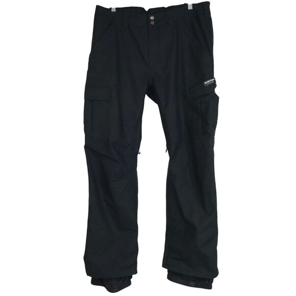 BURTON - MEN'S XL - BLACK CLIMATE CONTROLLED LIVING LINING CARGO SNOW PANTS - Picture 1 of 10